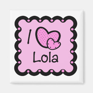 I Love Lola Cute T-Shirt Magnet