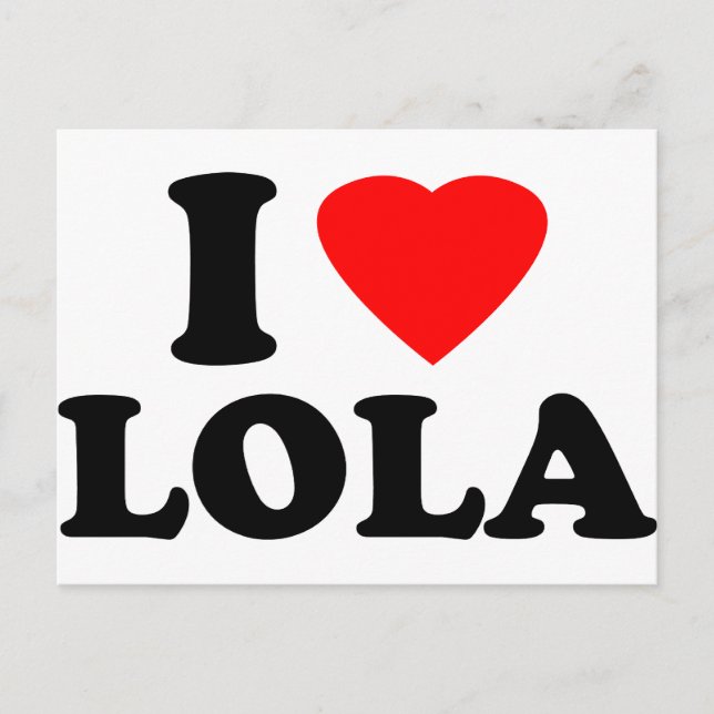 I Love Lola Postcard (Front)