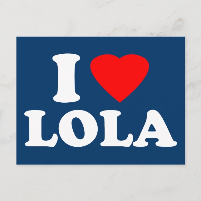 I Love Lola Postcard (Front)