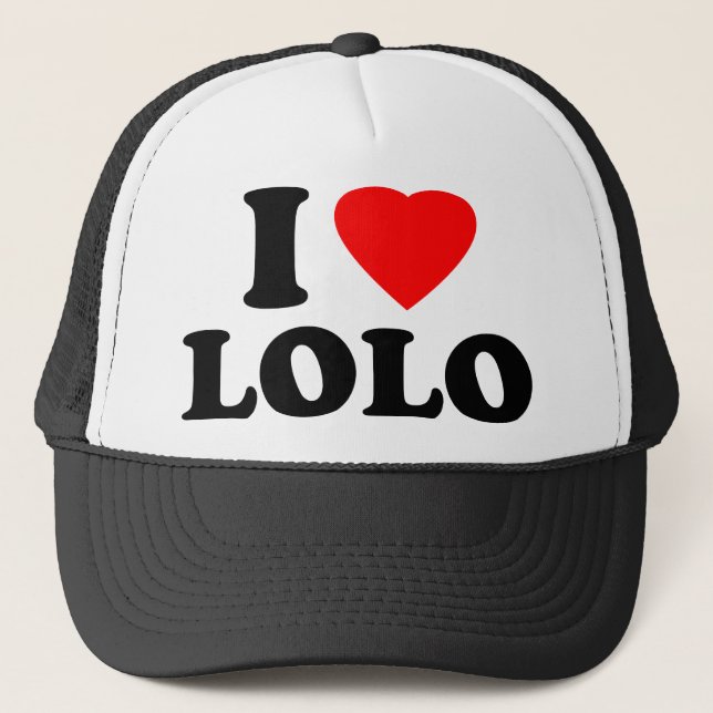 I Love Lolo Trucker Hat (Front)