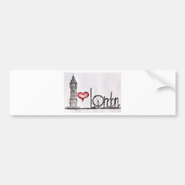I love London Bumper Sticker (Front)