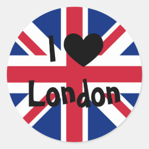 I Love London Classic Round Sticker