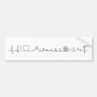 I love London (extraordinary ecg style) souvenir Bumper Sticker