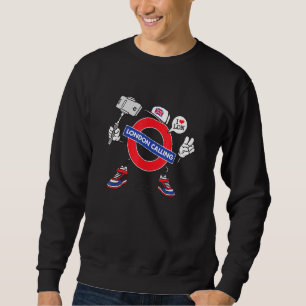 I Love London Ldn Uk Selfie Underground British Tr Sweatshirt