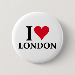 I LOVE LONDON on white.png 6 Cm Round Badge