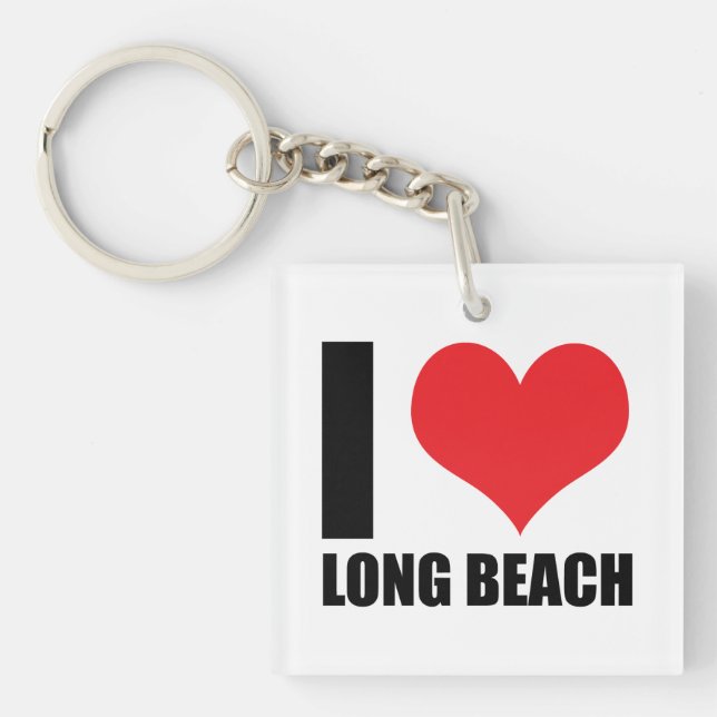 I love Long Beach Key Ring (Front)