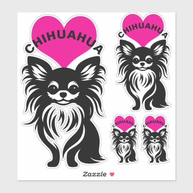 I Love Long-Haired Chihuahuas Cute Puppy (Sheet)