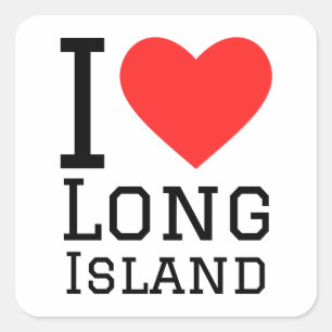 I love Long Island Square Sticker