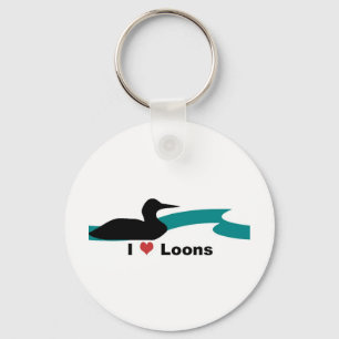 I Love Loons Key Ring