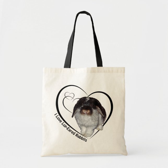 I Love Lop-Eared Rabbits Bag (Front)