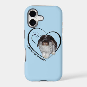 I Love Lop-Eared Rabbits iPhone 5 Case(Light Blue)
