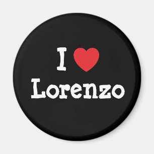 I love Lorenzo heart custom personalised Magnet