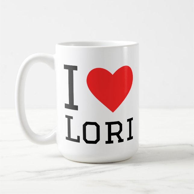 I love lori coffee mug (Left)