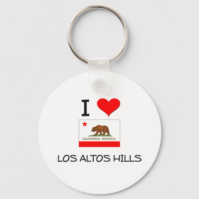 I Love LOS ALTOS HILLS California Key Ring (Front)