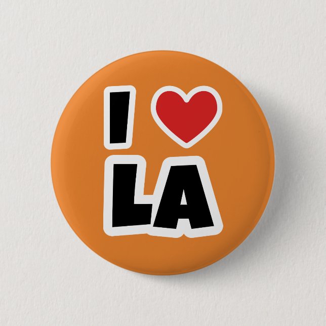 I love Los Angeles 6 Cm Round Badge (Front)