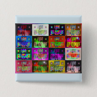I LOVE Los Angeles Beautiful Diversity 15 Cm Square Badge