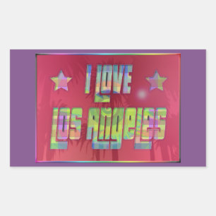 I LOVE Los Angeles Beautiful Reddish Sticker