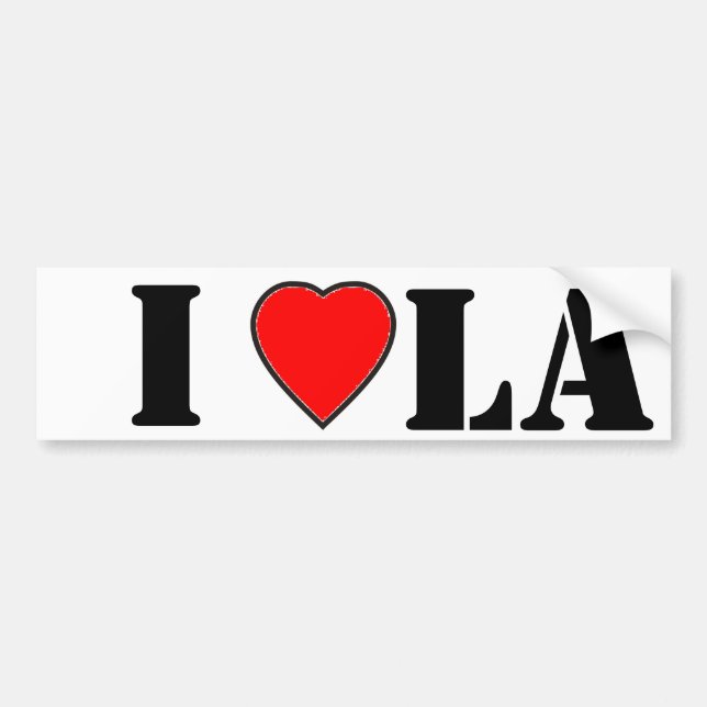 I Love Los Angeles Bumper Sticker (Front)