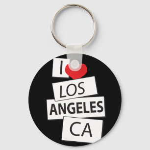 I Love Los Angeles CA Key Ring