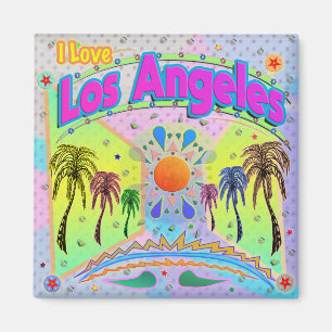 I LOVE Los Angeles Calm Desire Magnet