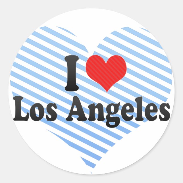 I Love Los Angeles Classic Round Sticker (Front)