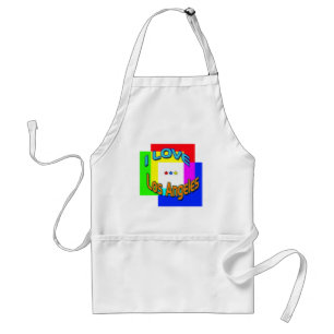 "I LOVE Los Angeles Colouring 1" Apron