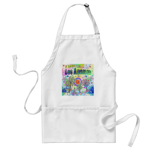 I LOVE Los Angeles Deep Dream Apron (Front)
