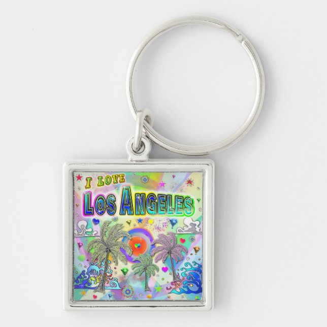 I LOVE Los Angeles Deep Dream Keychain (Front)