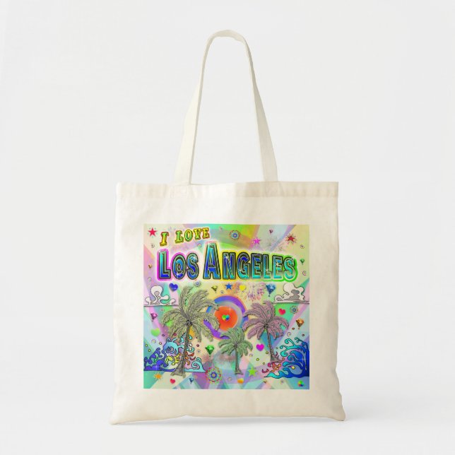 I LOVE Los Angeles Deep Dream Tote Bag (Front)