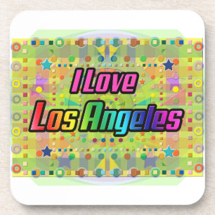 I Love Los Angeles Smile Bright Coaster