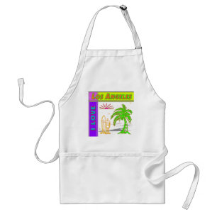 "I LOVE Los Angeles" Sun Palm Tree&Surfer #2 Apron