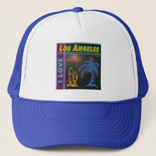 "I LOVE Los Angeles" Sun, Palm Tree&Surfer Hat