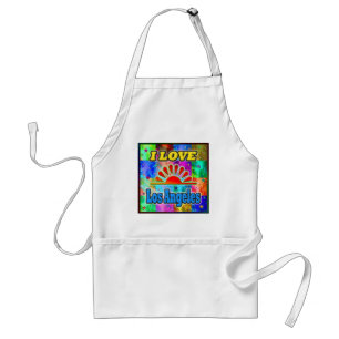 I LOVE Los Angeles Sun & Palms Apron