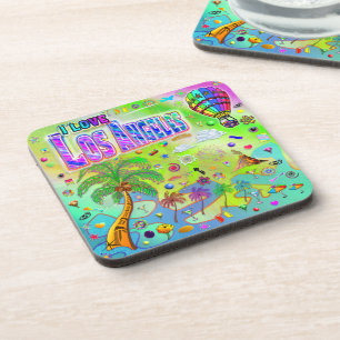 I LOVE Los Angeles Timeless Melody Coaster