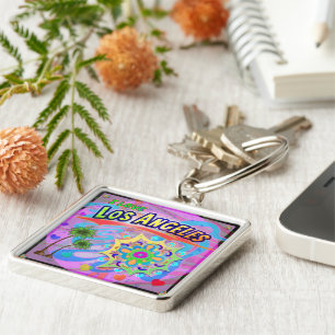 I LOVE Los Angeles True Progress Keychain