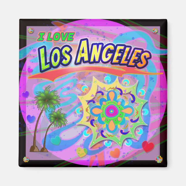 I LOVE Los Angeles True Progress Magnet (Front)