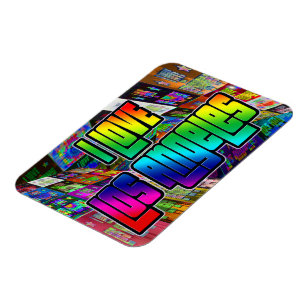 I LOVE Los Angeles Twist Magnet