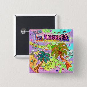 I LOVE Los Angeles Vacation Target Button
