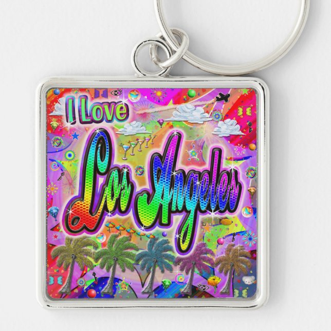 I LOVE Los Angeles Vista Express Keychain (Front)