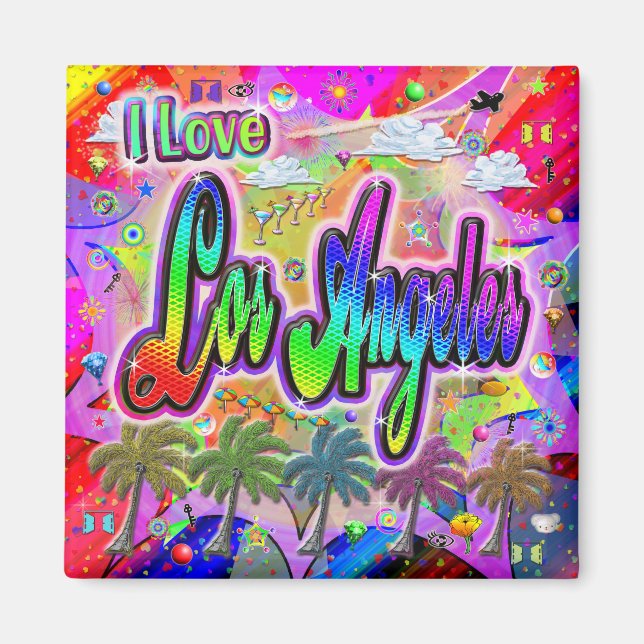 I LOVE Los Angeles Vista Express Magnet (Front)