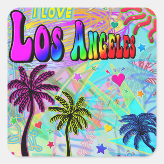I LOVE Los Angeles Vivid Romance Sticker