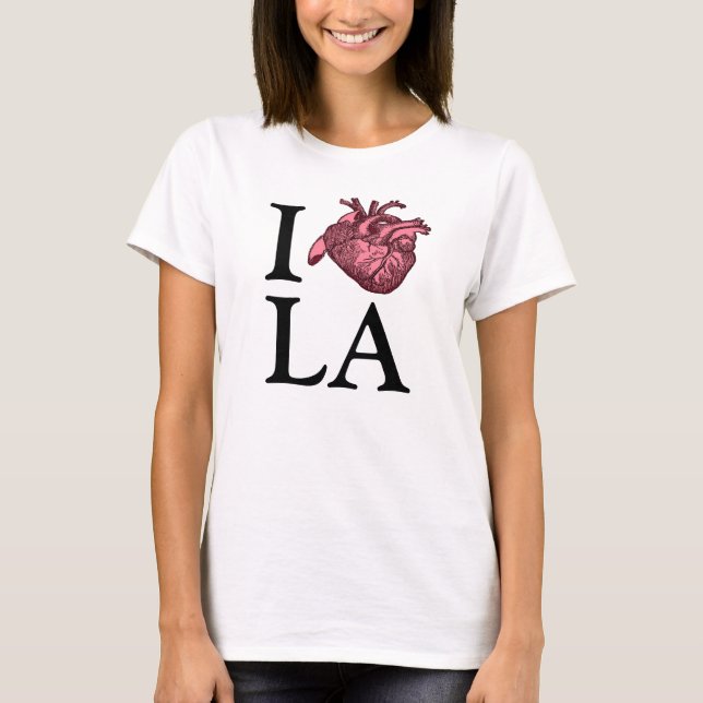 I Love Los Angeles with anatomically correct heart T-Shirt (Front)