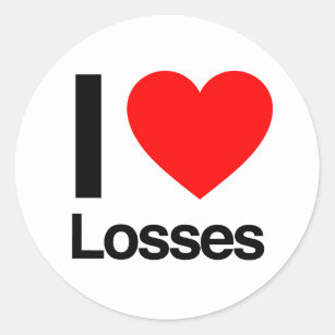 i love losses classic round sticker