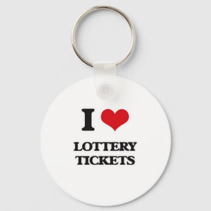 I Love Lottery Tickets Key Ring