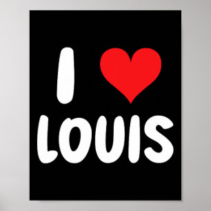 I Love Louis - Heart - Name Poster