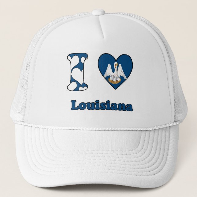 I love Louisiana Trucker Hat (Front)