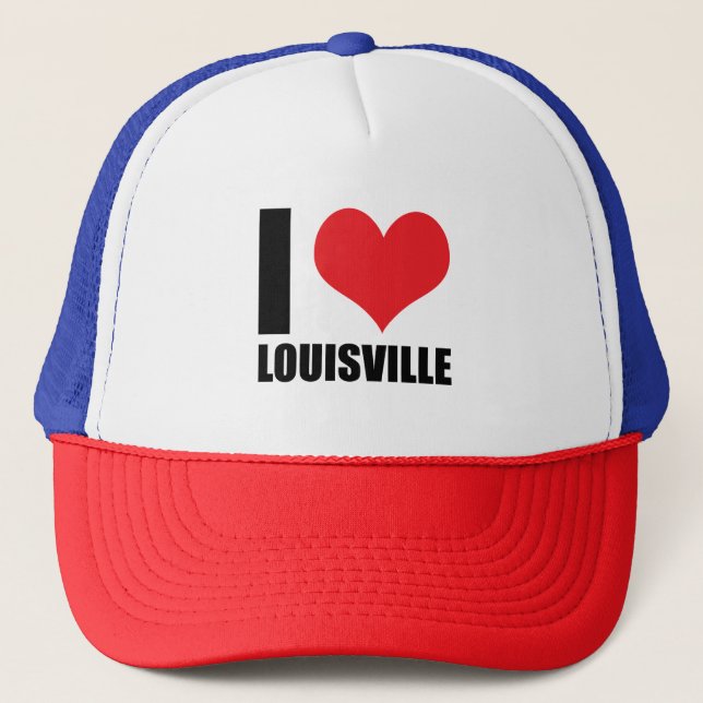 I love Louisville Trucker Hat (Front)