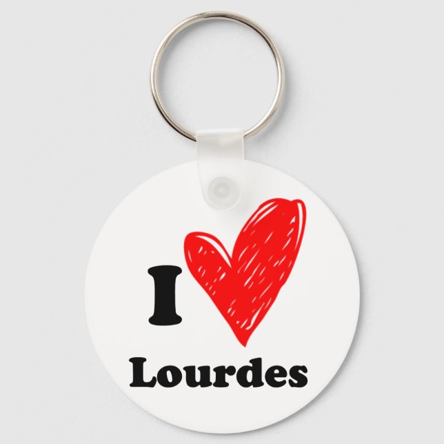I love Lourdes Key Ring (Front)