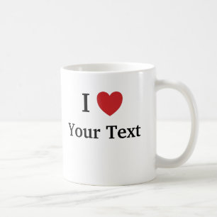 I Love / Loves Me Template Mug - Add Text