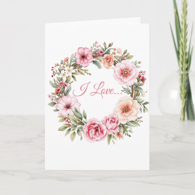 "I Love Loving You" Card (Front)